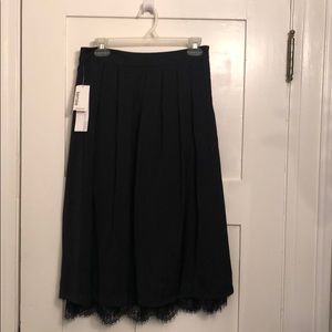 Black Kenzie skirt with lace detail